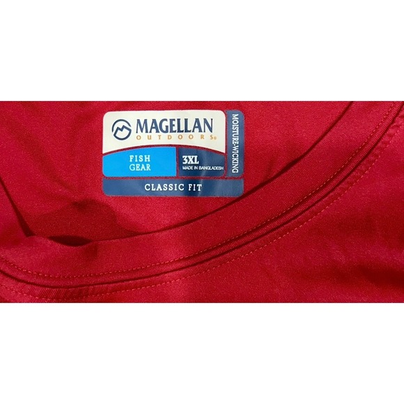 Magellan Outdoors Mens Red Long Sleeve Shirt Classic Fit 3XL Moisture Wicking - Picture 7 of 7